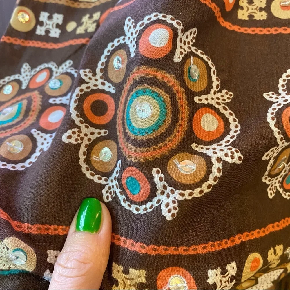 Vintage Y2K Utuwatu Made In Bali Shell/Beaded Halter Boho Festival Mini Dress - Picture 6 of 9